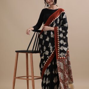 Cotton mulmul saree